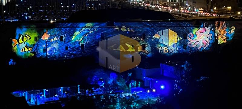 Prestataire audiovisuel pour projection sur façade pour événements corporatif à Marseille Vieux Port